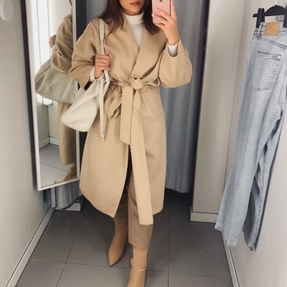 shawl collar coat zara